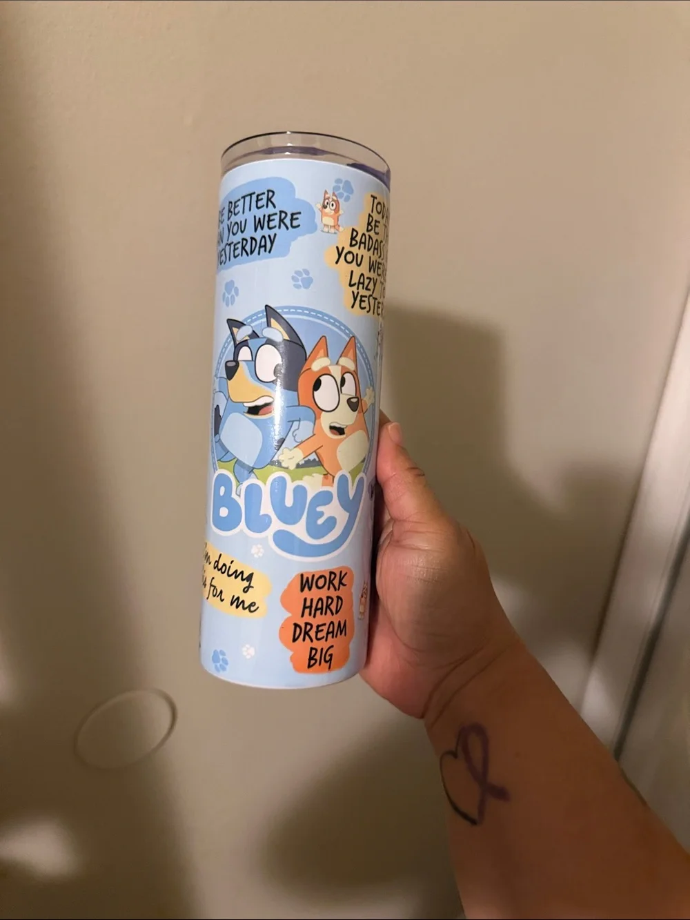 Stainless Steel Travel Tumbler - Light Blue